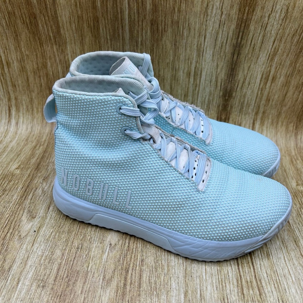 NOBULL High Top Trainer Women's Size‎ 7.5 Light Blue SuperFabric Training Shoes